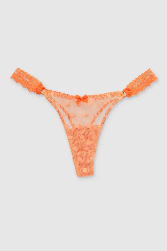 Tanga mesh aros encaje lateral sold by Shasa