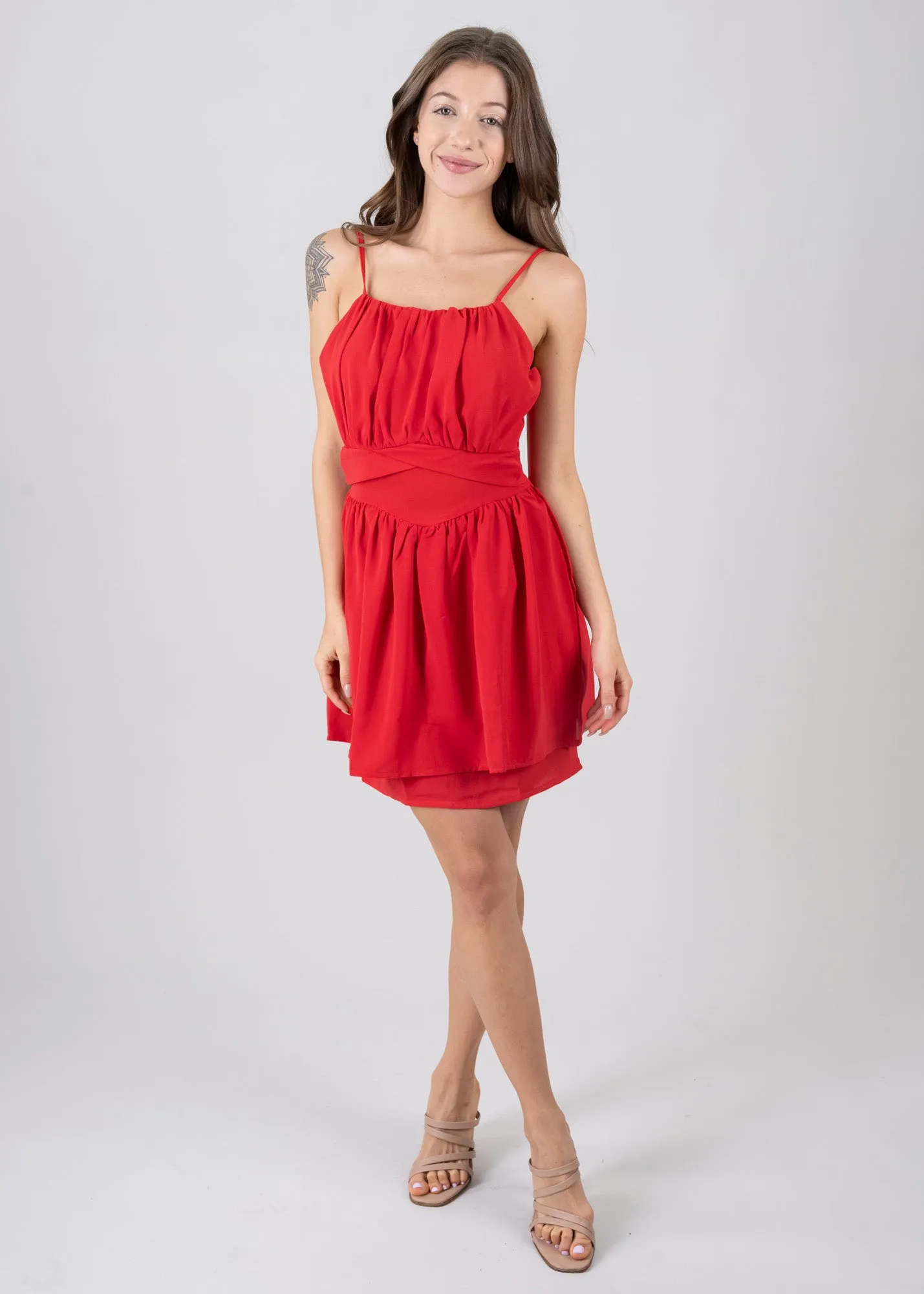 Vestido fruncido tirantes sold by Shasa