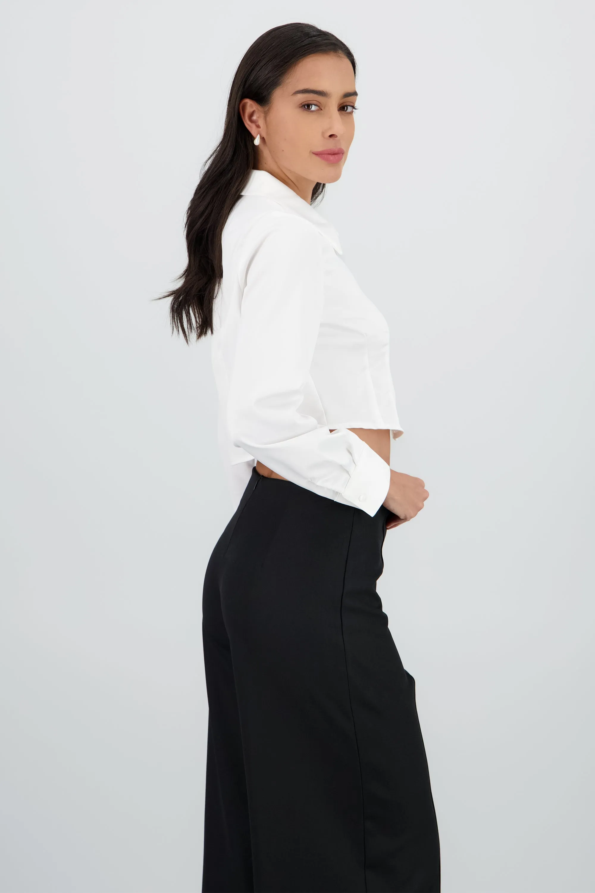 Camisa manga larga cuello detalle pinza sold by Shasa product image thumbnail 3