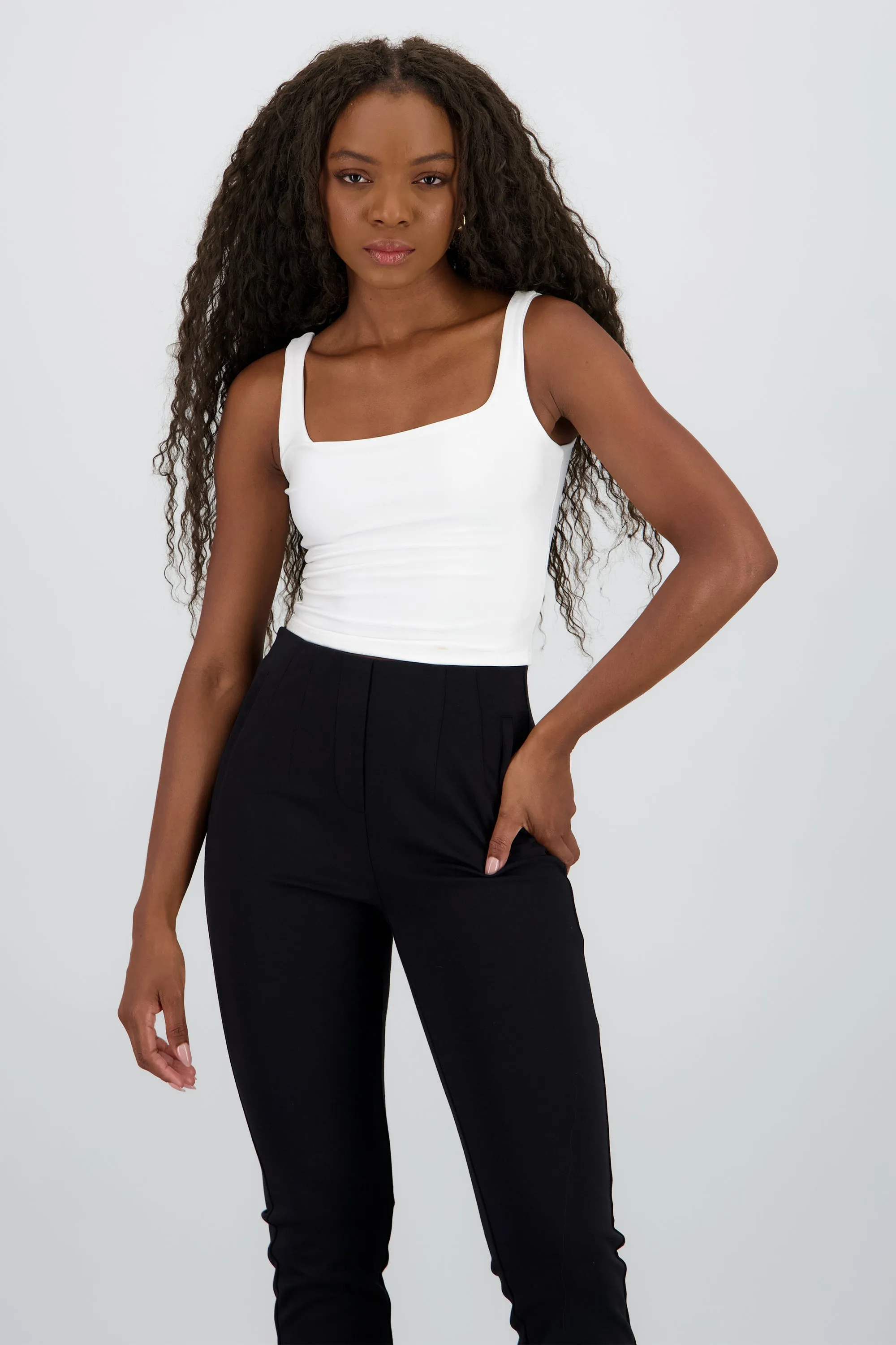 Top corto doble tela escote cuadrado tirantes sold by Shasa product image thumbnail 2