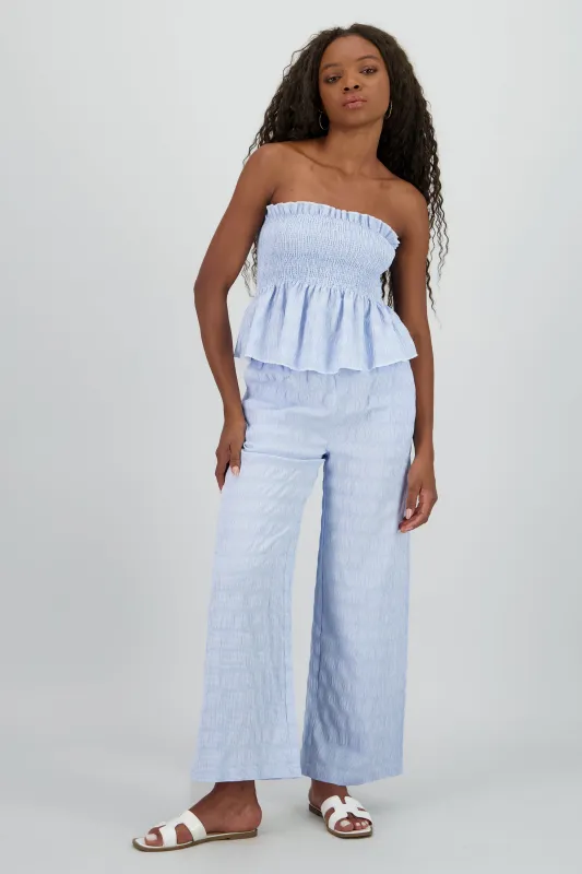 Pantalon cuadtos con textura y encaje sold by Shasa