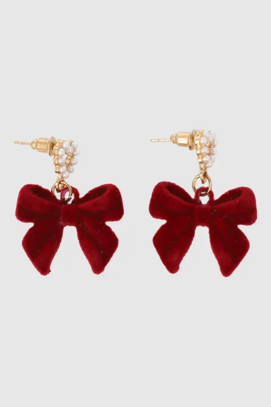 ARETES MOÑO CORAZON VELVET sold by Shasa