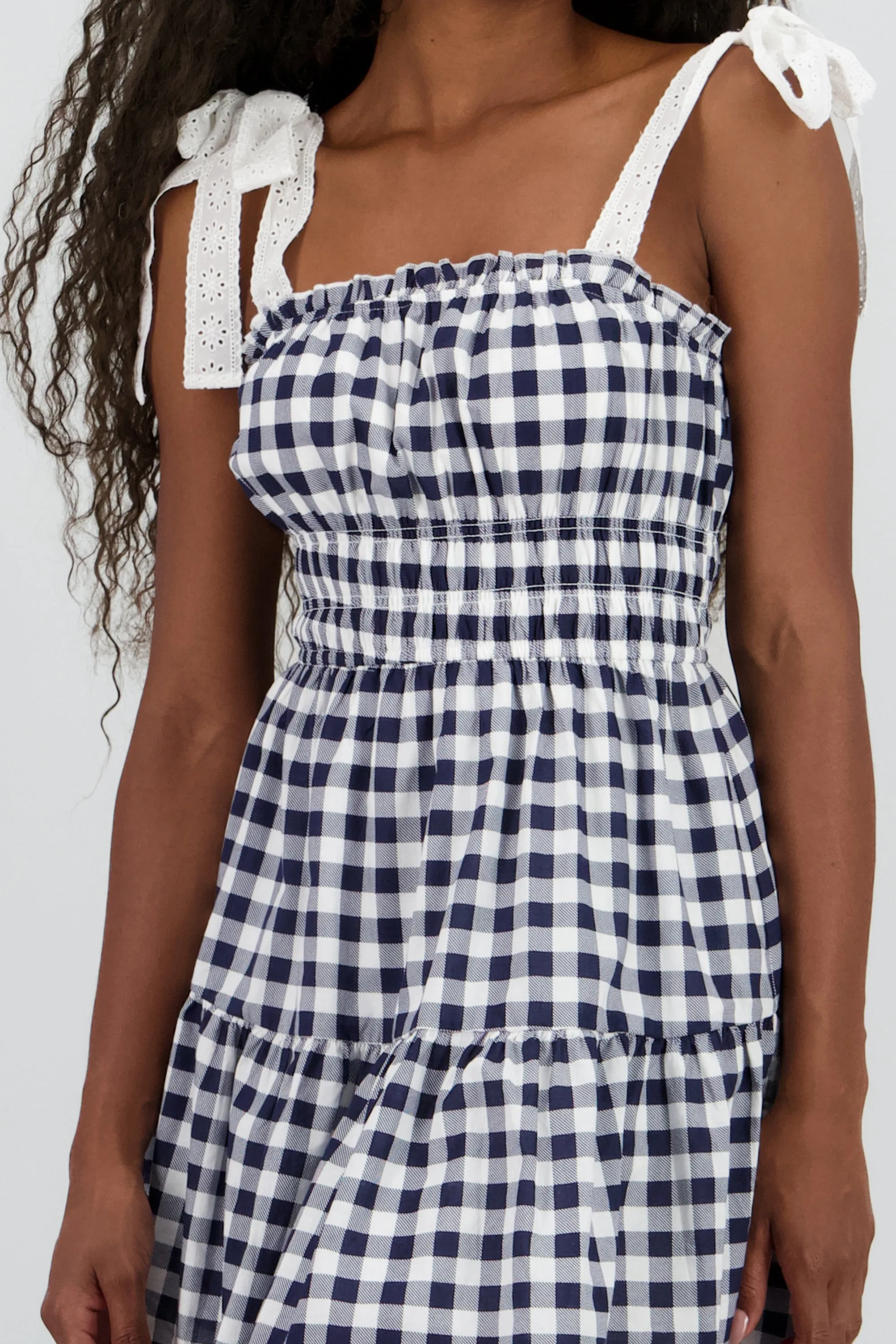 Vestido mini gingham tirantes moño sold by Shasa product image thumbnail 5