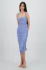 Vestido midi plisado brillos con copa sold by Shasa
