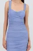 Vestido midi plisado brillos con copa sold by Shasa