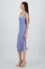 Vestido midi plisado brillos con copa sold by Shasa