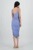 Vestido midi plisado brillos con copa sold by Shasa