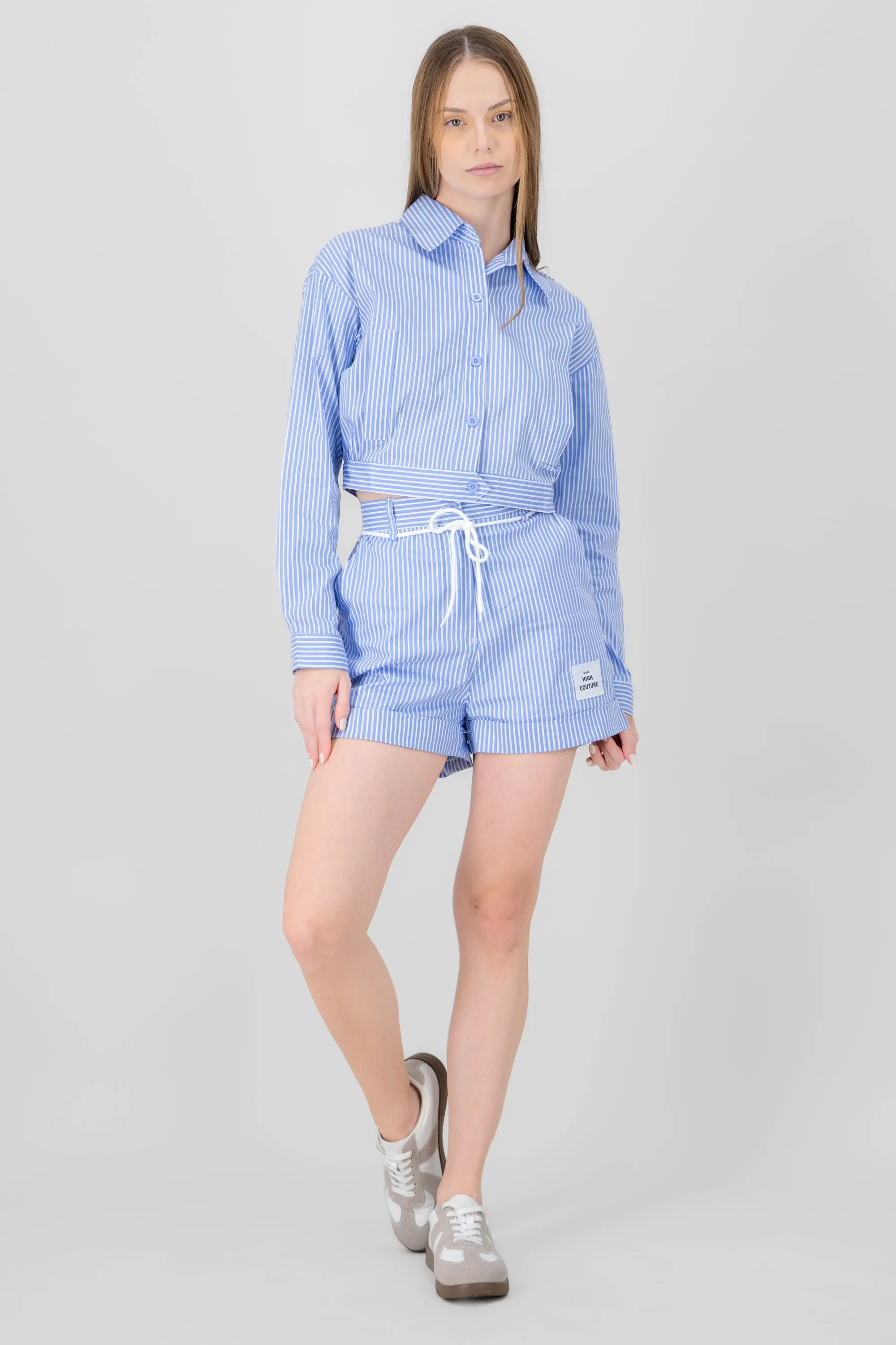 Short rayas detalle jareta sold by Shasa