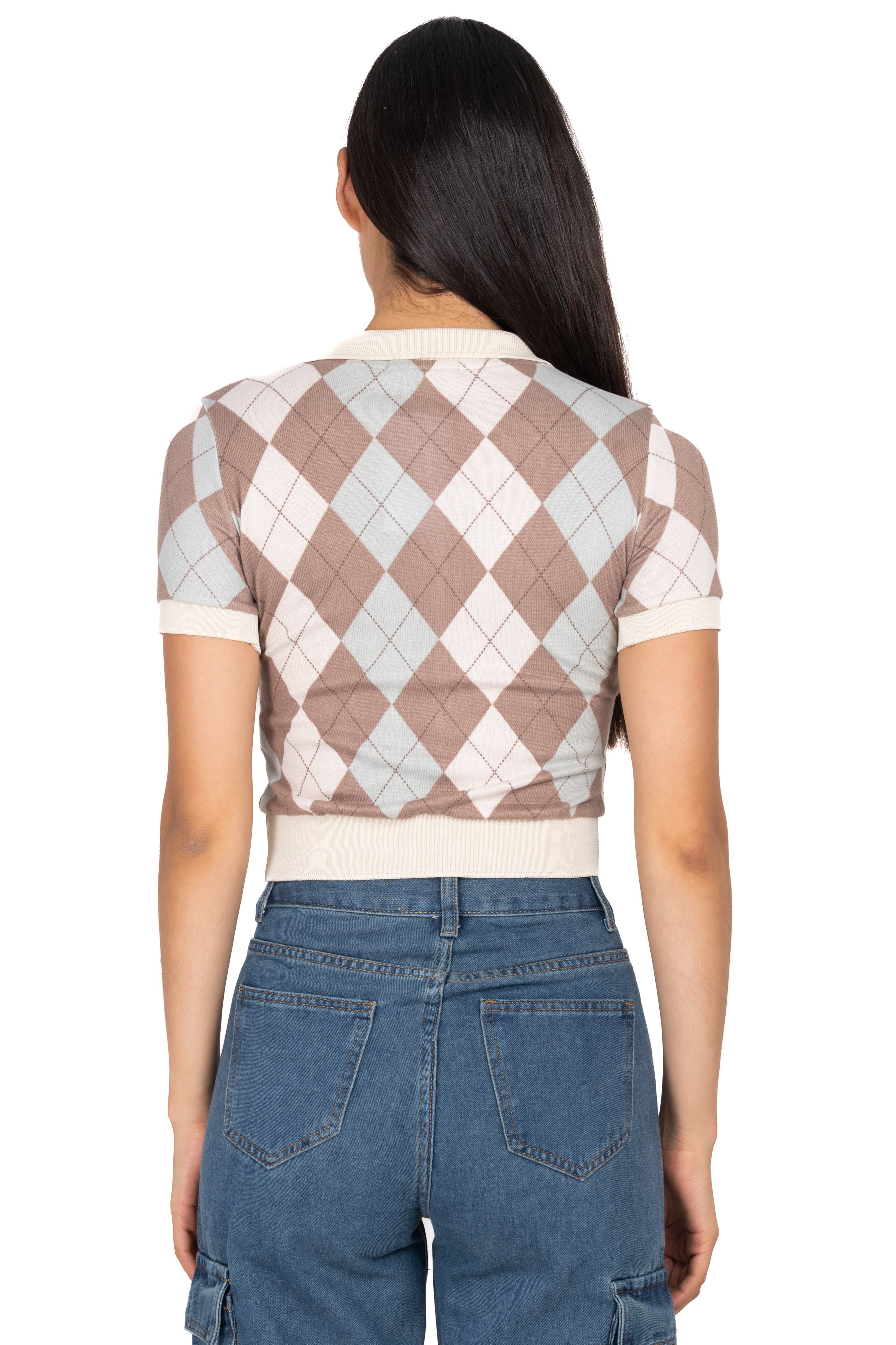 Top cuello polo rombos sold by Shasa product image thumbnail 4