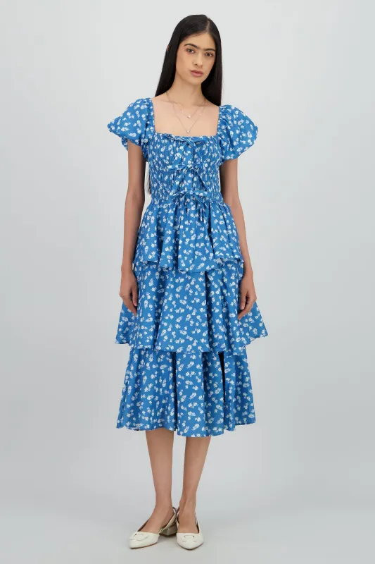 Vestido maxi capas flores sold by Shasa