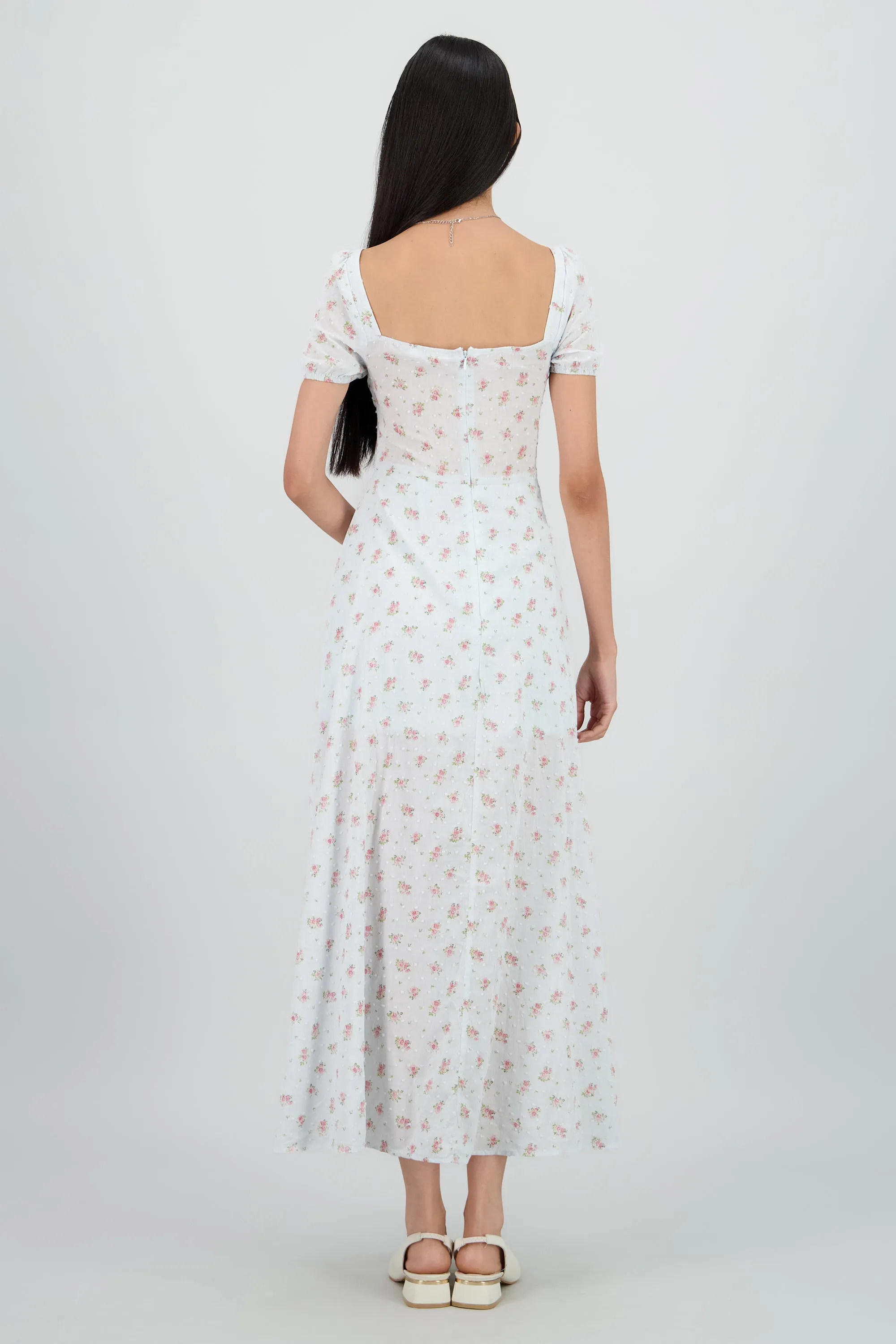 Vestido midi mini flores textura sold by Shasa product image thumbnail 4