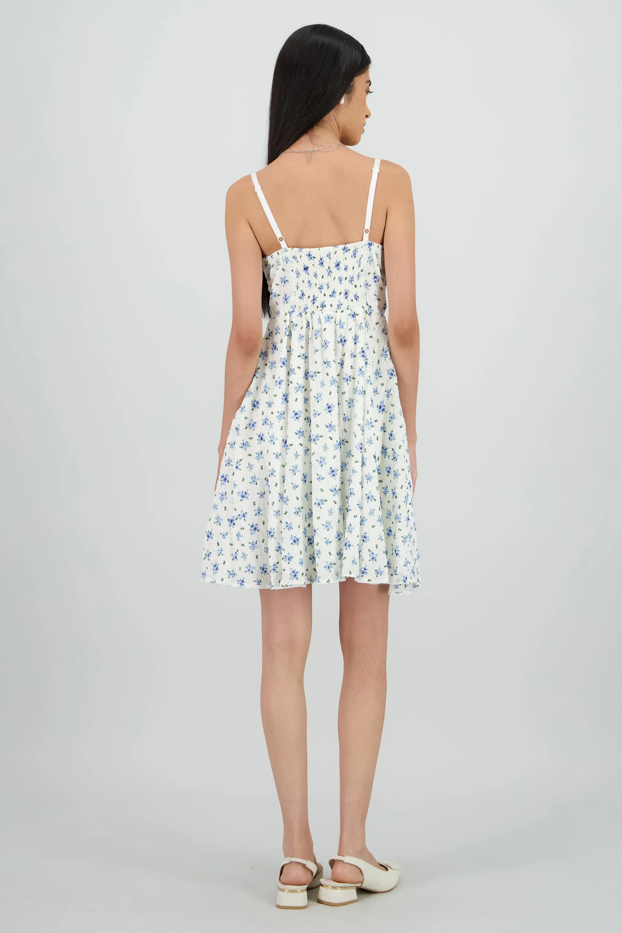 Vestido mini con copas de textura y flores sold by Shasa product image thumbnail 4