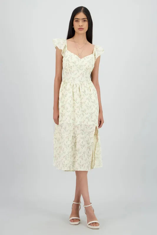 Vestido midi flores con copas sold by Shasa