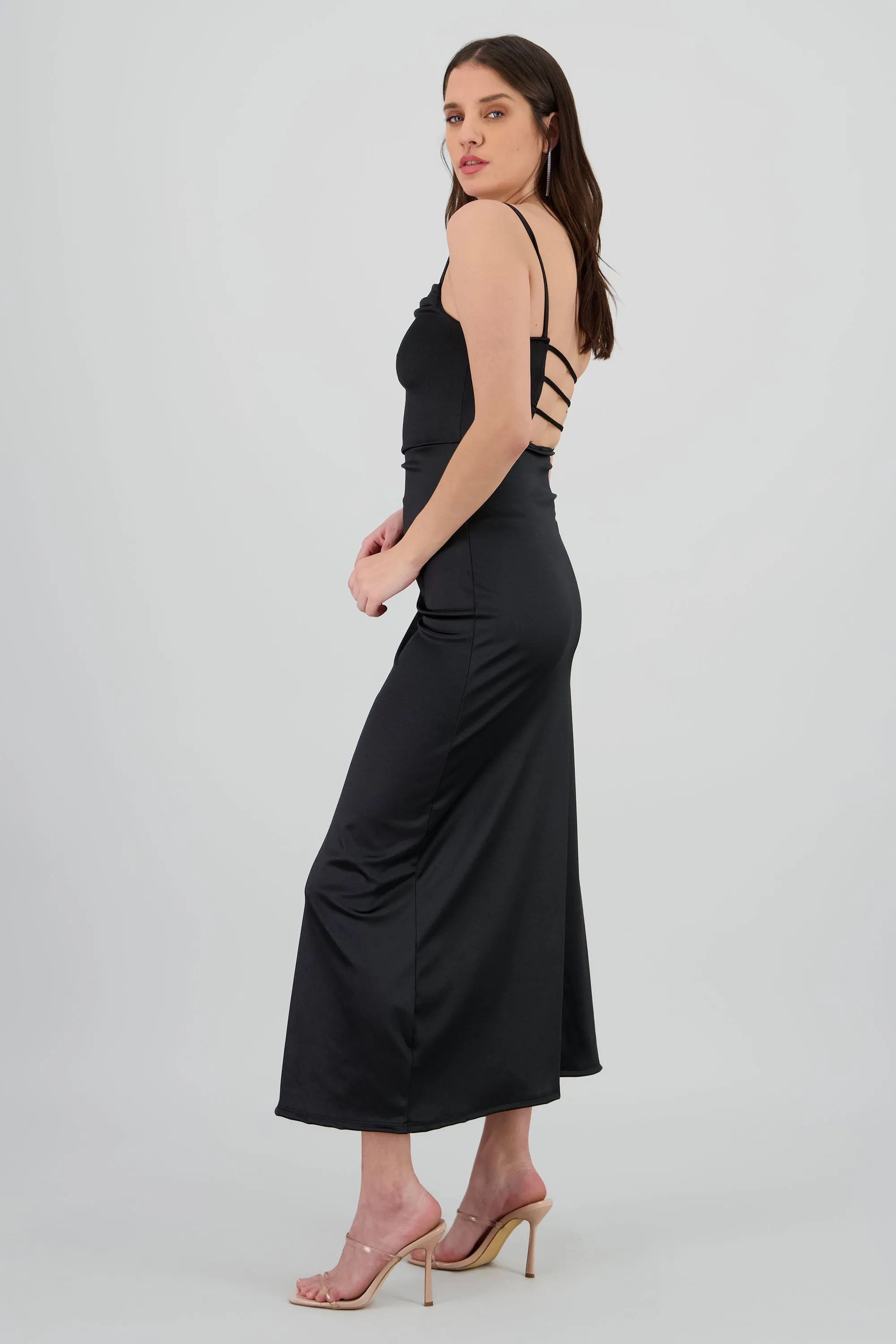 Vestido maxi satin espalda abierta sold by Shasa product image thumbnail 3