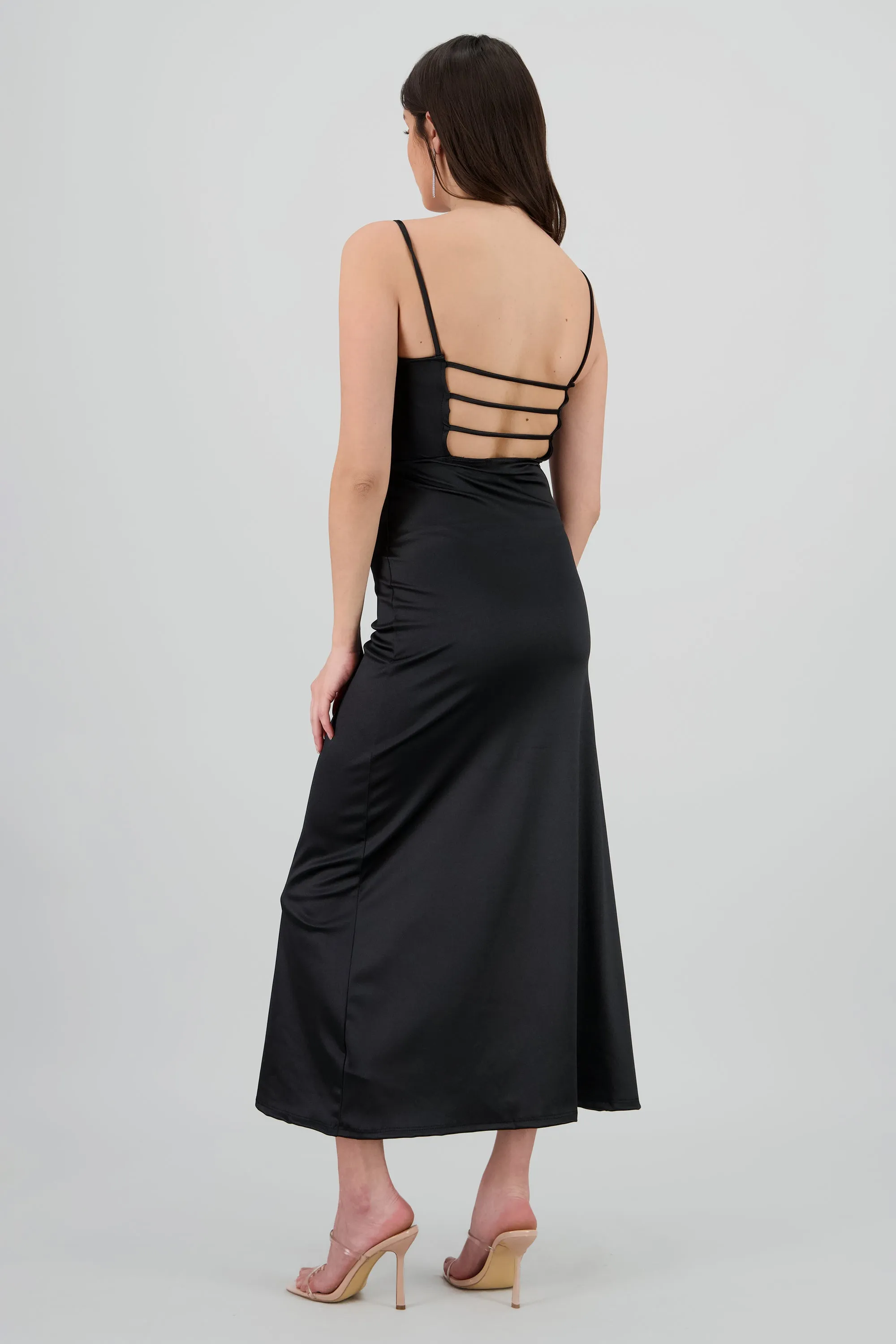 Vestido maxi satin espalda abierta sold by Shasa product image thumbnail 4