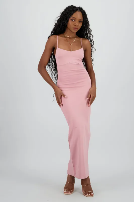 Maxi vestido bodycon liso sold by Shasa