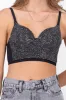 Corset crop brillos sold by Shasa