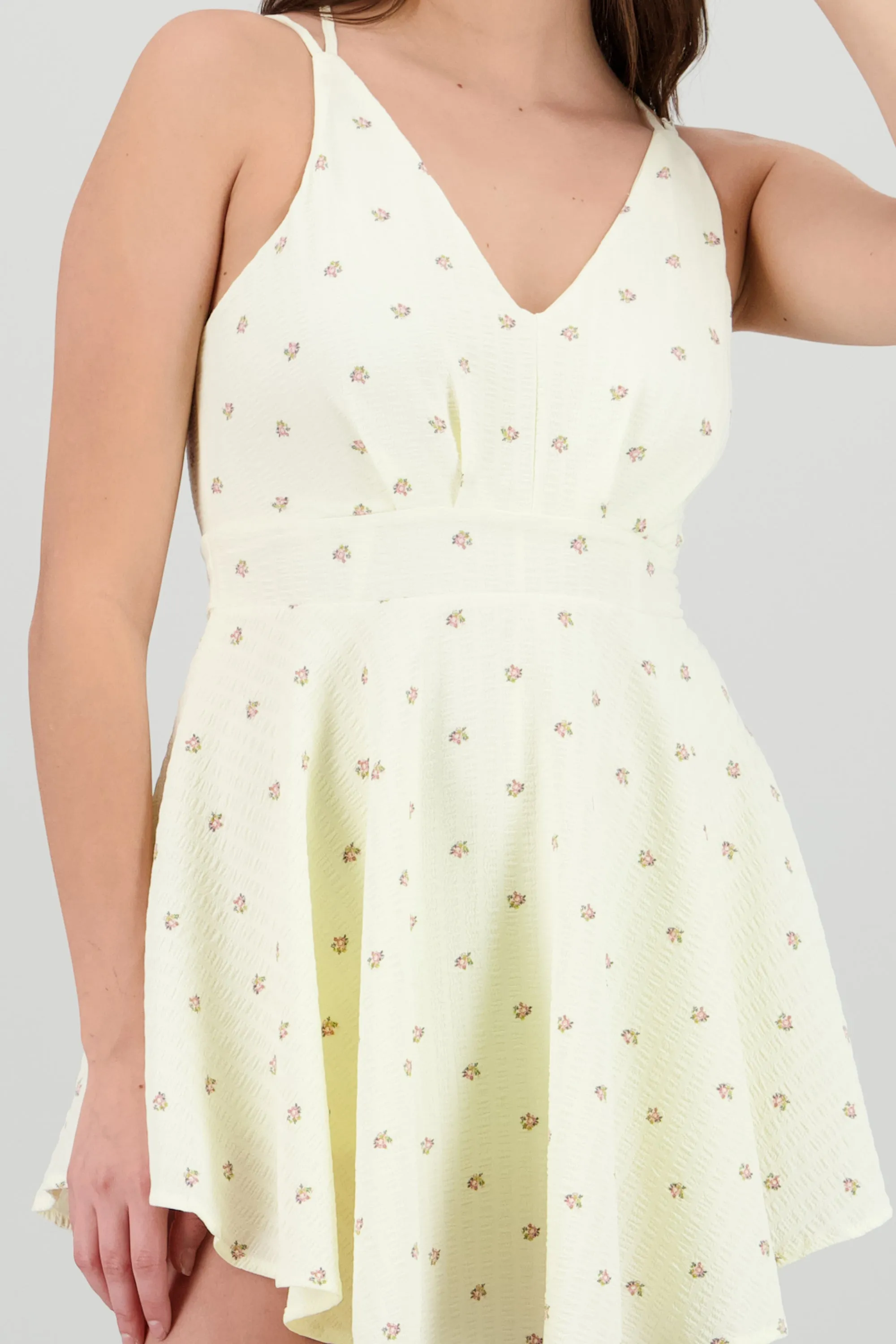 Minivestido con textura estamapdo mini flores sold by Shasa product image thumbnail 5