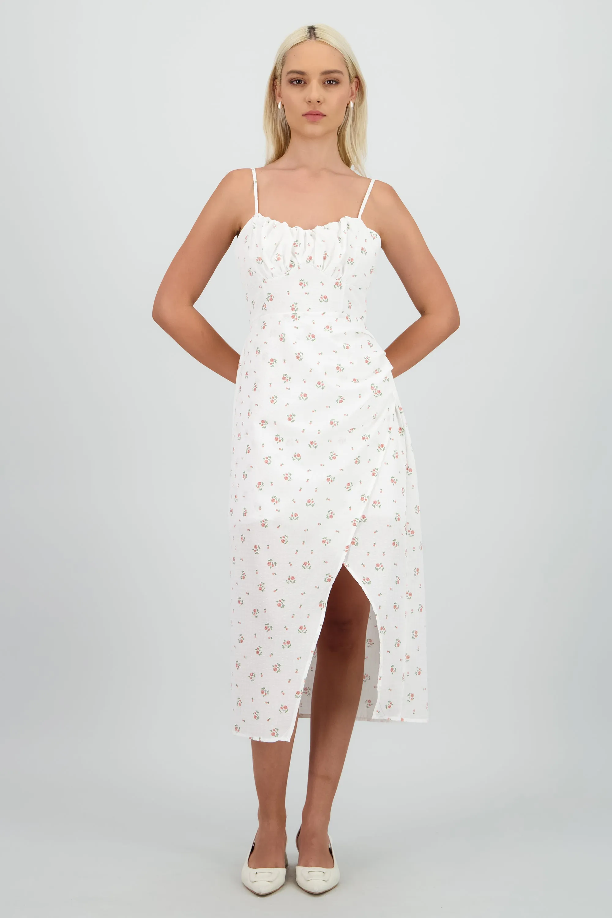 Vestido maxi flores en lino sold by Shasa product image thumbnail 2