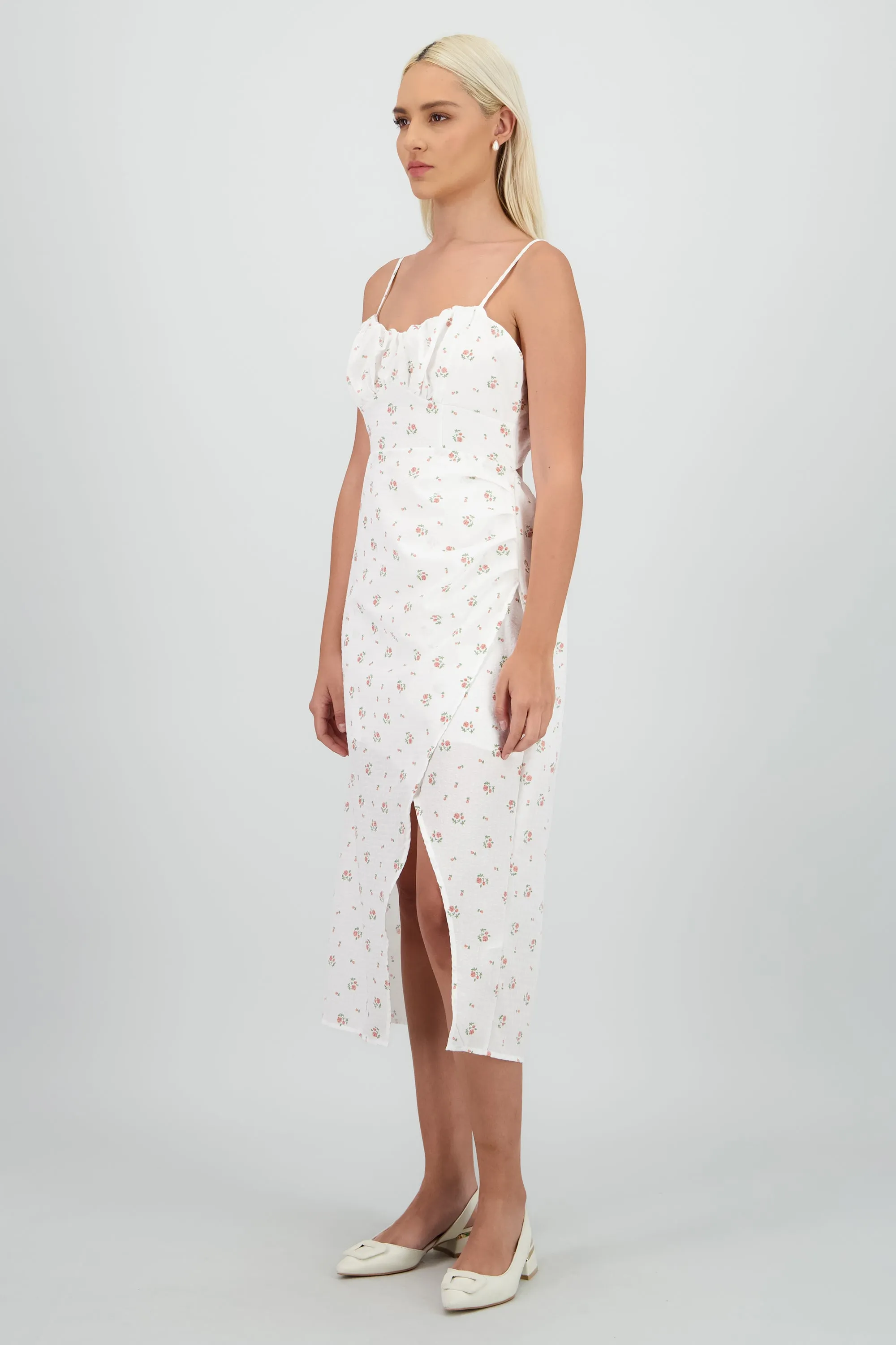 Vestido maxi flores en lino sold by Shasa product image thumbnail 3