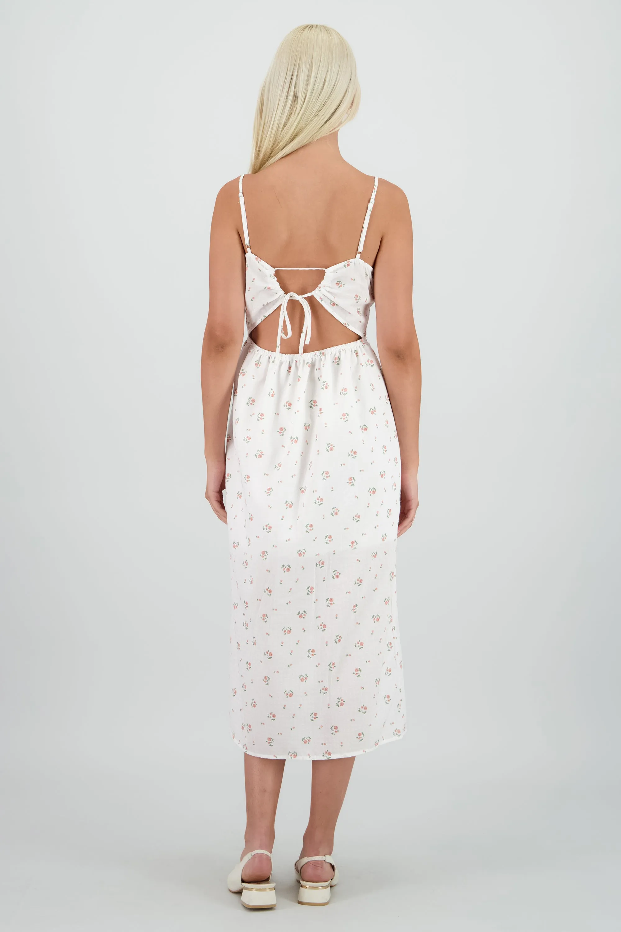 Vestido maxi flores en lino sold by Shasa product image thumbnail 4