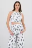 Top halter estampado tropical sold by Shasa