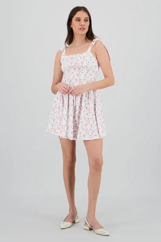 Vestido mini tirantes frunces sold by Shasa