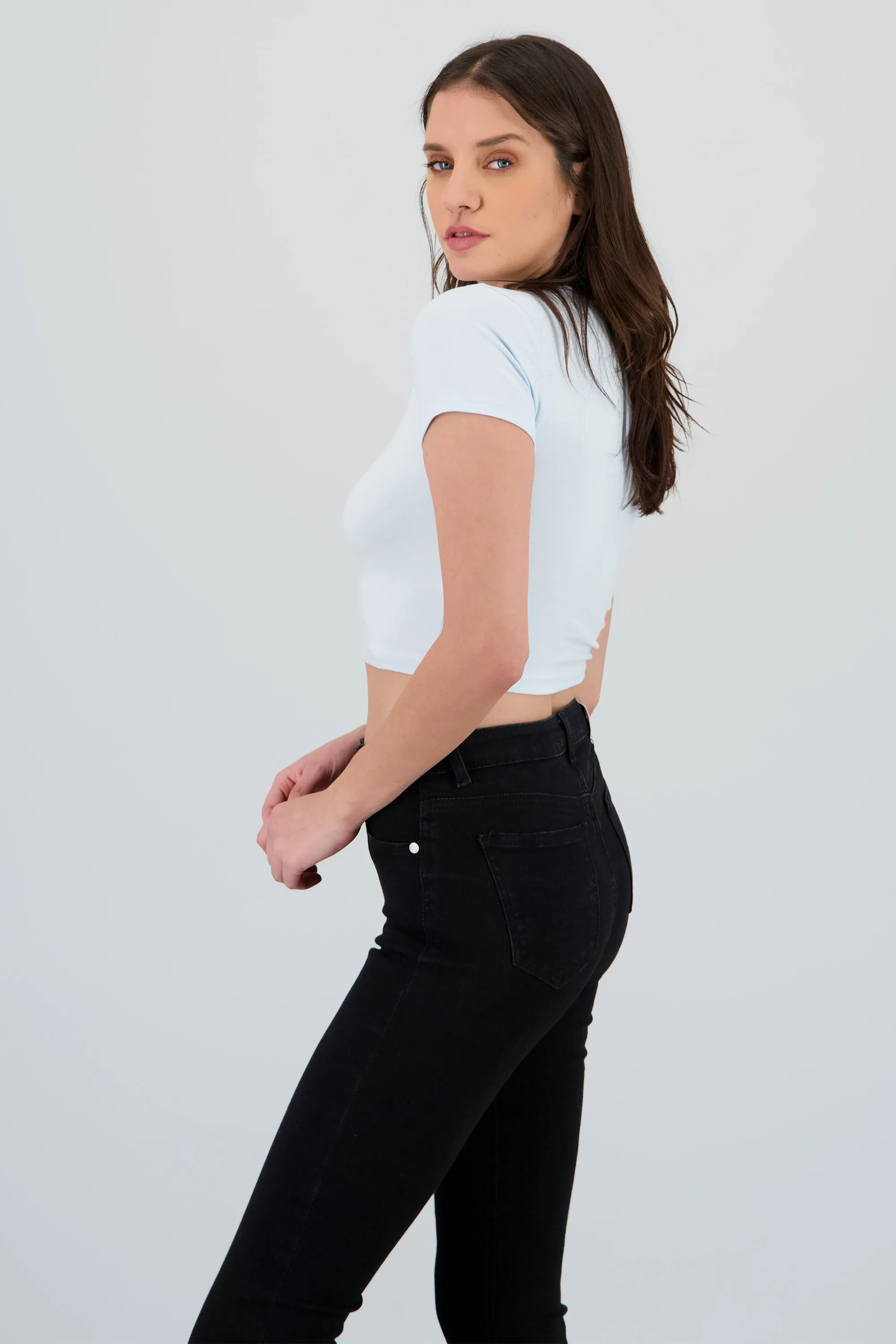 Top de manga corta con cuello redondo sold by Shasa product image thumbnail 3