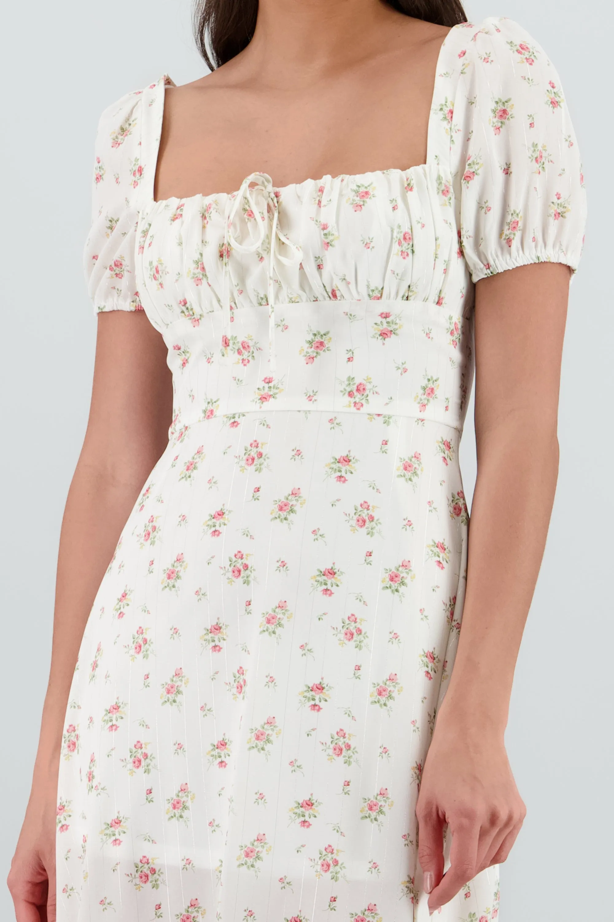 Vestido midi lurex y flores sold by Shasa product image thumbnail 5