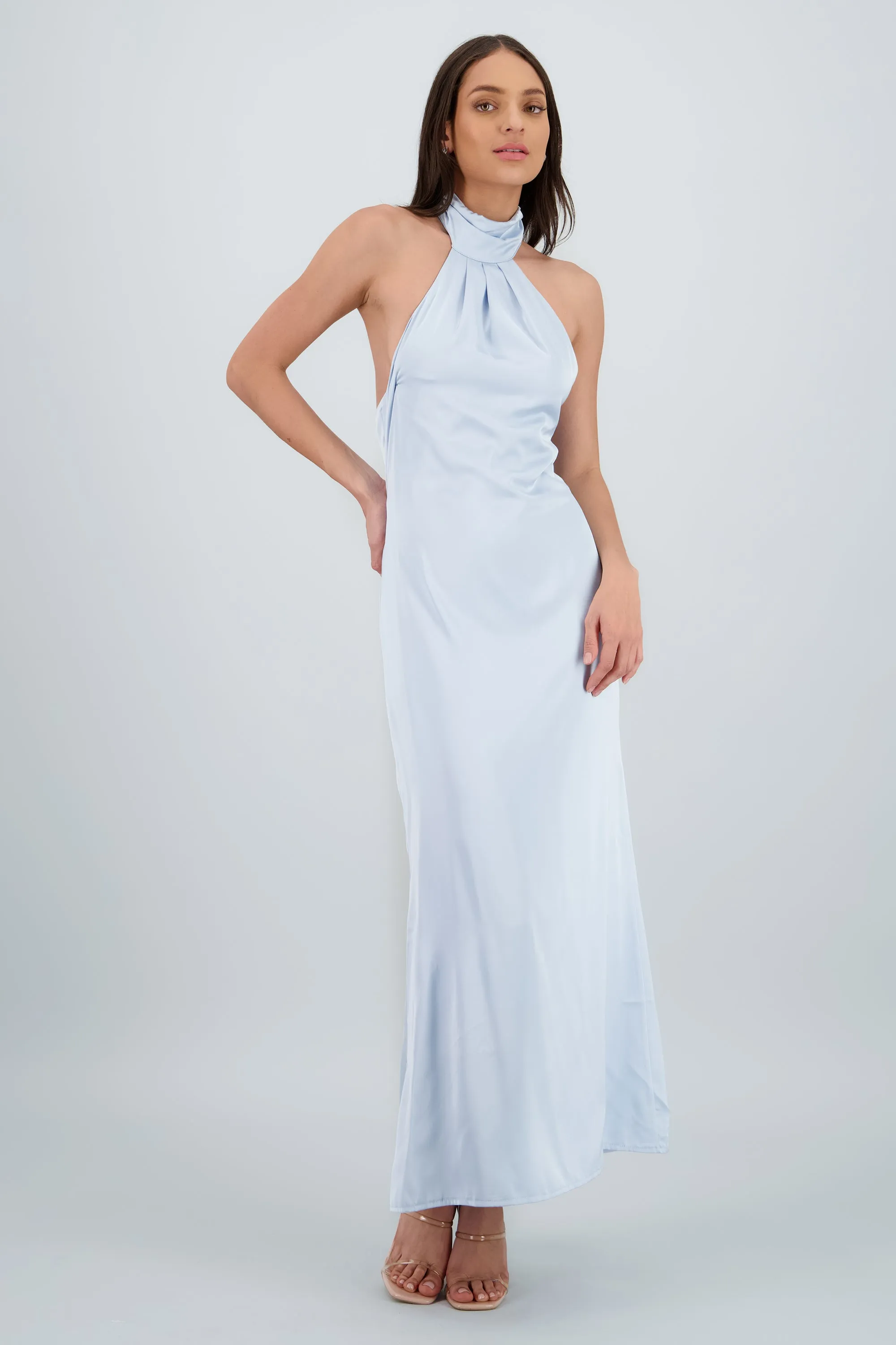 Vestido maxi halter satin sold by Shasa product image thumbnail 2