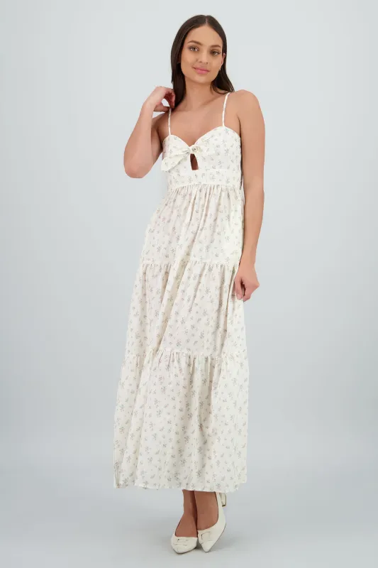 Vestido con detalle de nudo floral sold by Shasa