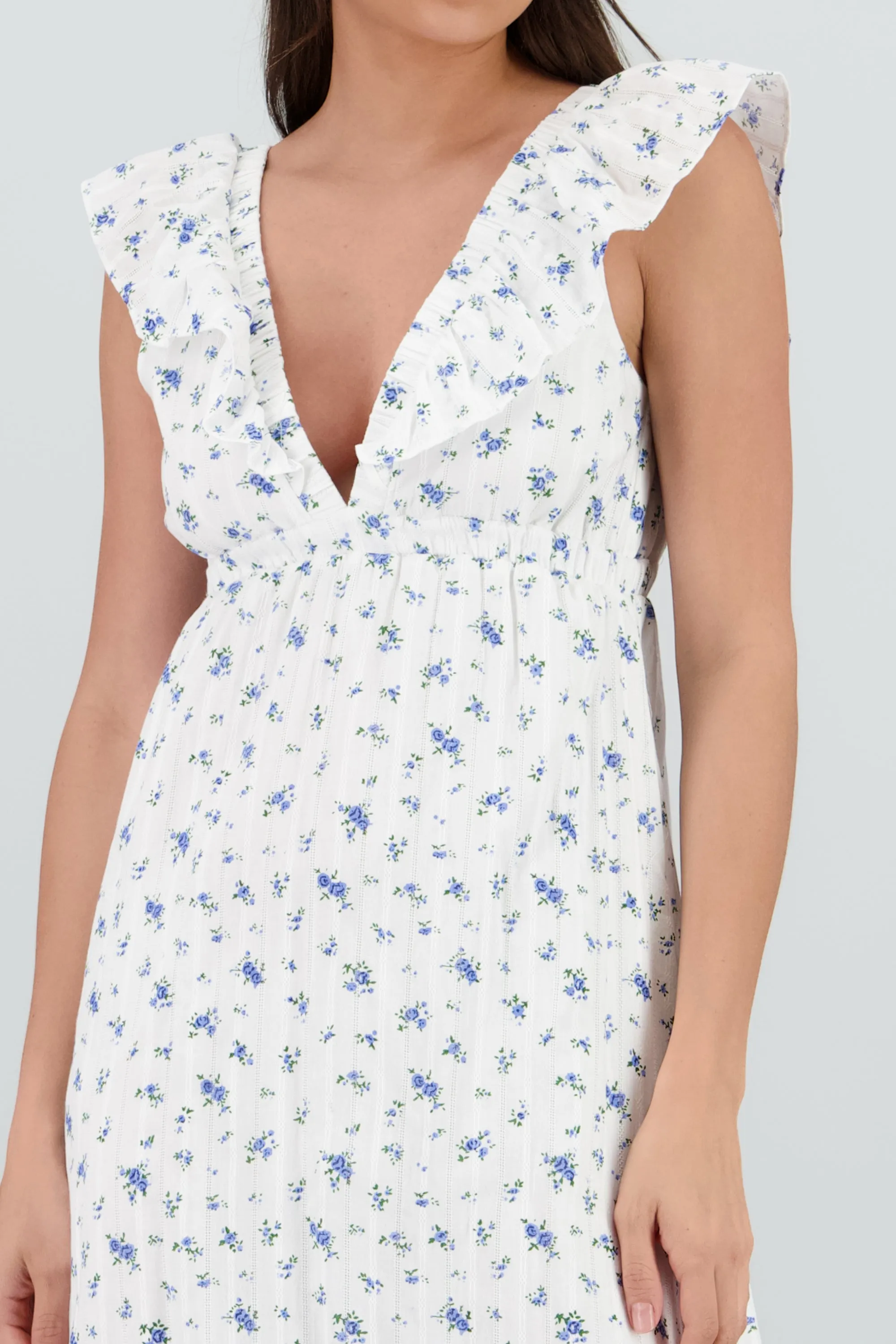 Vestido con escote de olanes de flores sold by Shasa product image thumbnail 5