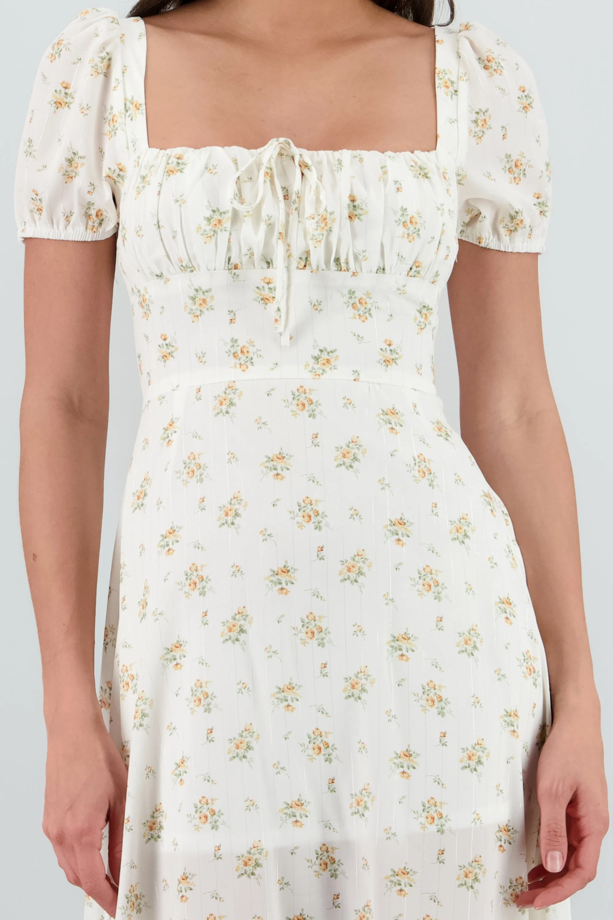 Vestido midi lurex y flores sold by Shasa product image thumbnail 5