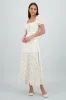 Vestido midi lurex y flores sold by Shasa
