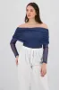 Mesh Off Shoulder Top sold by Shasa