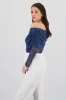 Mesh Off Shoulder Top sold by Shasa