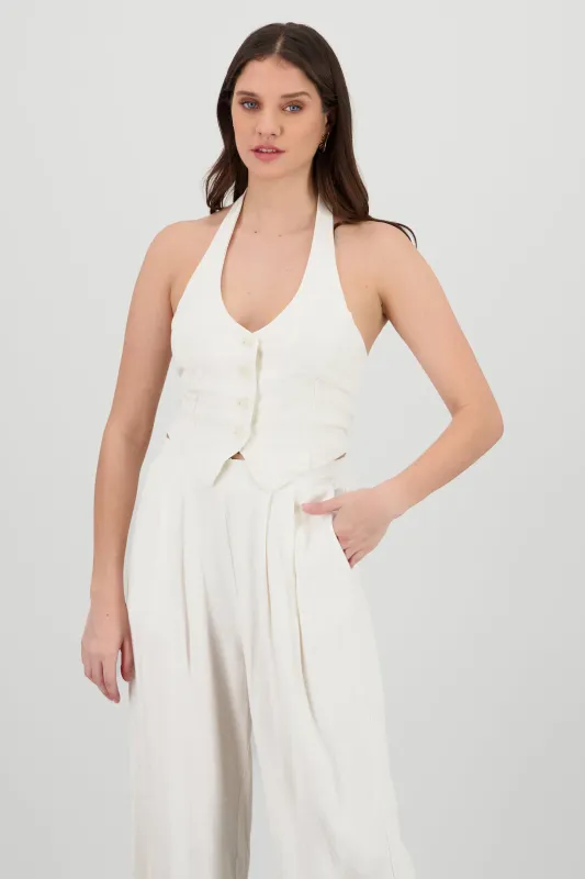 Chaleco halter botones sold by Shasa