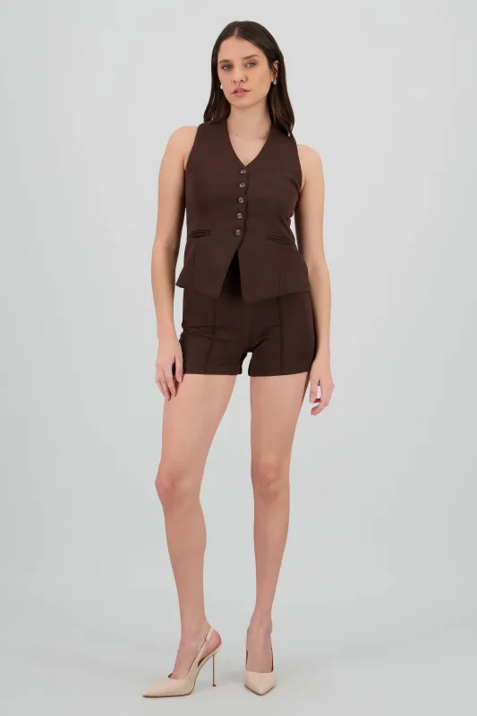 Shorts tiro alto pinzas sold by Shasa