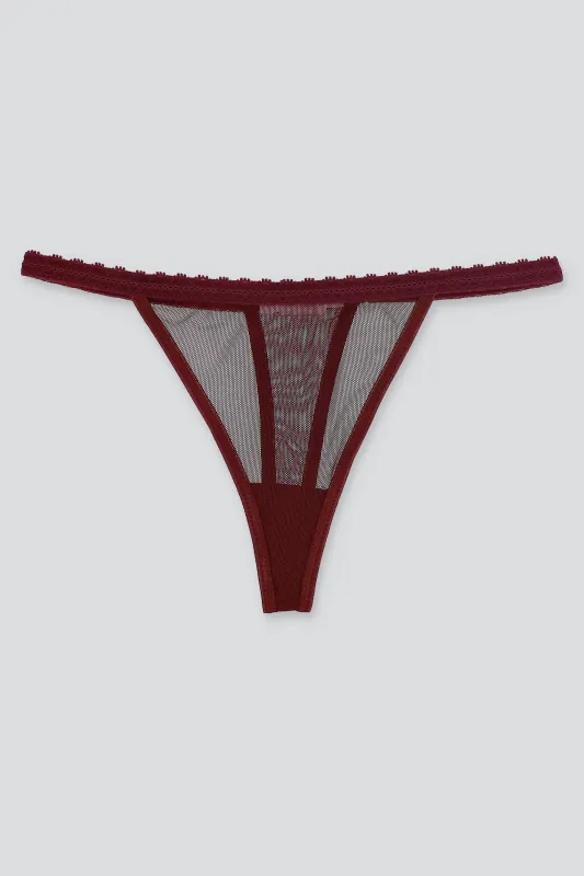 Tanga mesh liso encaje sold by Shasa