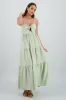 Vestido de nudo maxi liso sold by Shasa