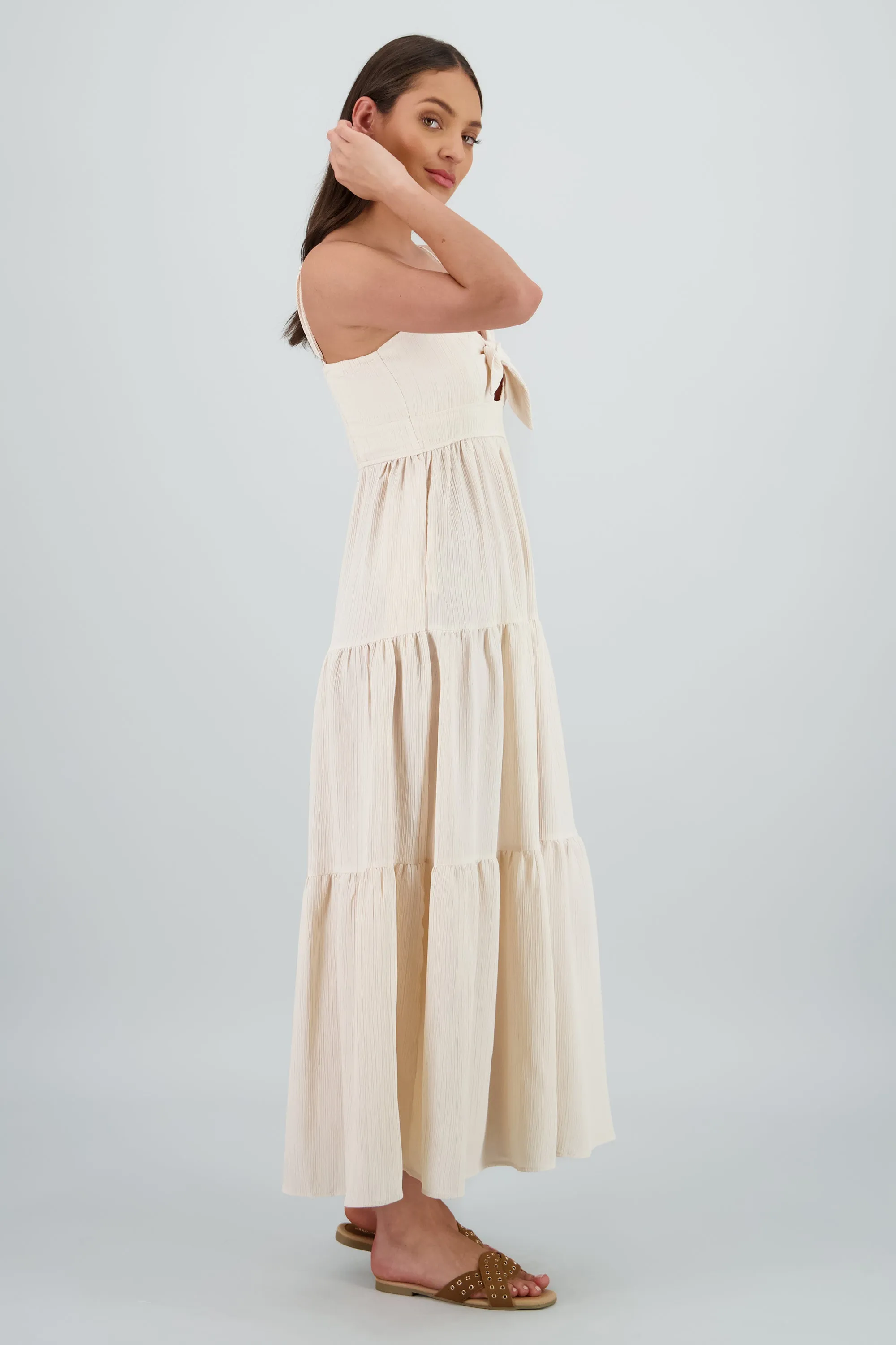 Vestido de nudo maxi liso sold by Shasa product image thumbnail 3