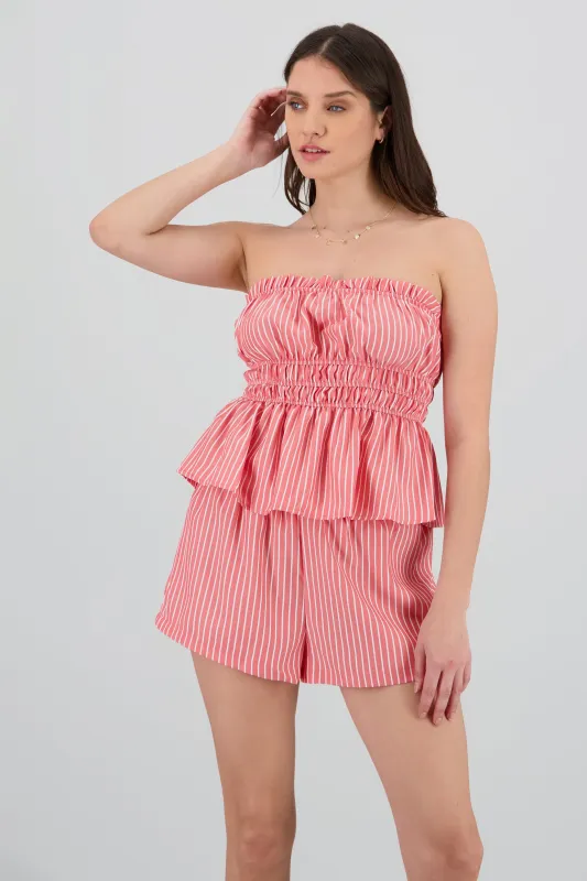 Top strapless popelina rayas sold by Shasa