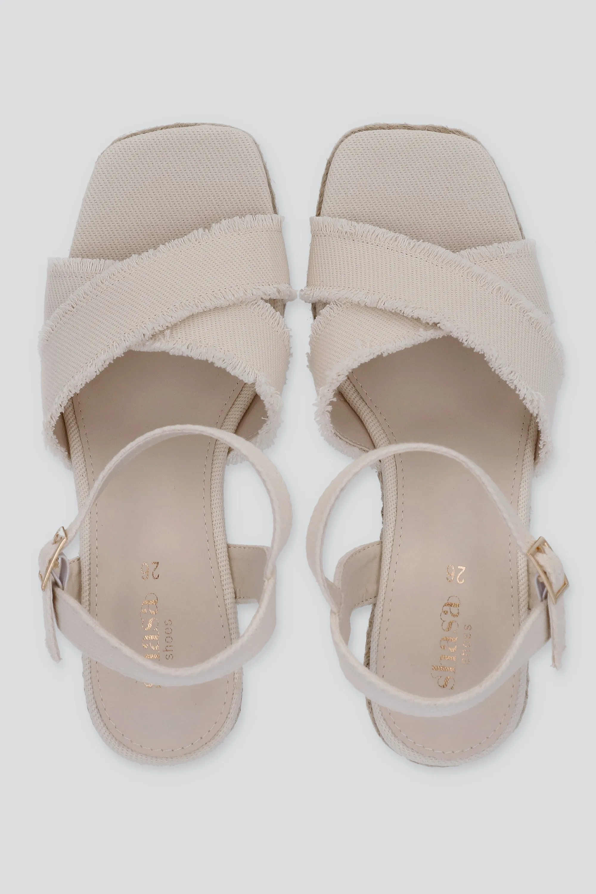 Cuña punta cuadrada borde deshilado sold by Shasa product image thumbnail 2