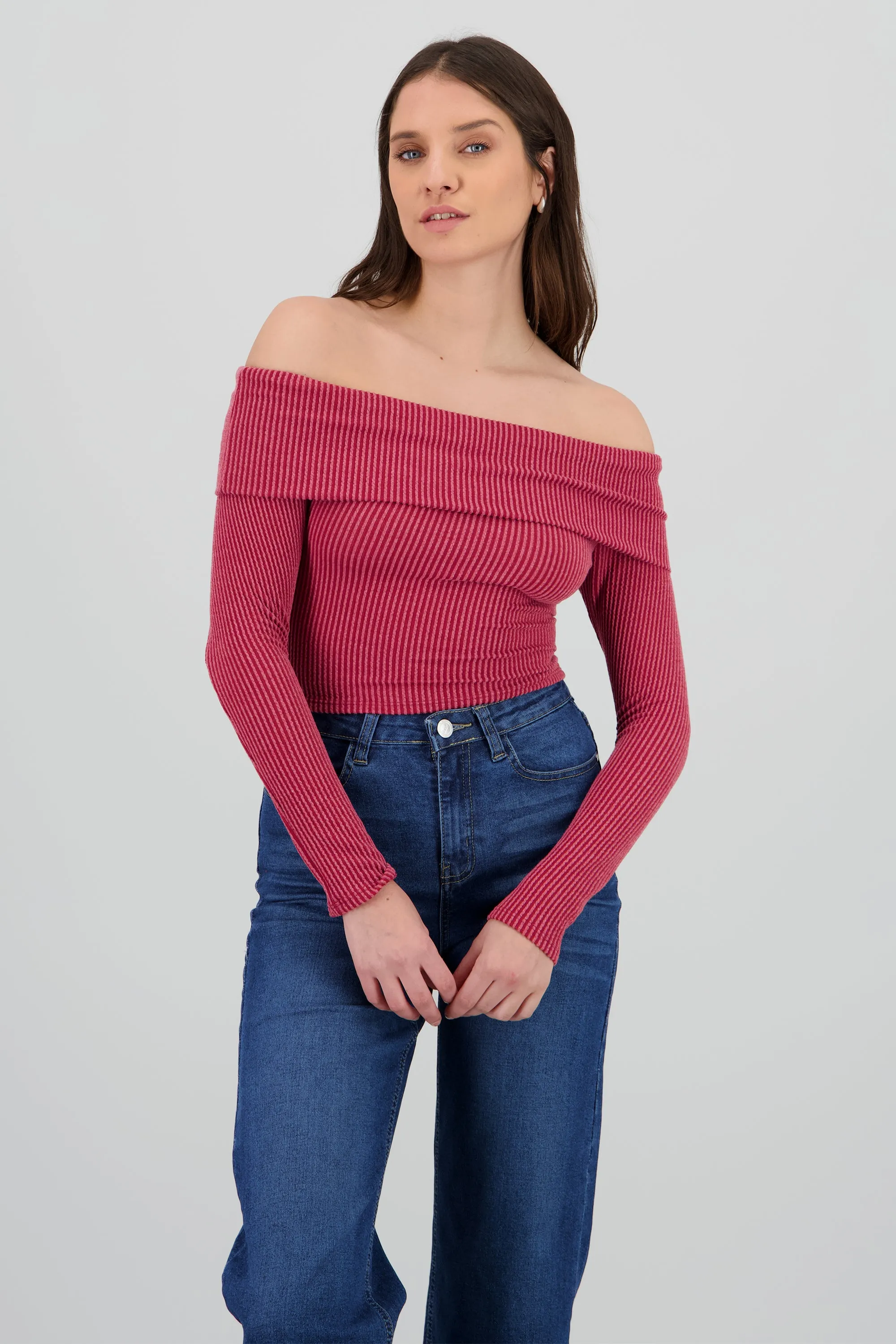 Top Sin Hombros Textura Rib sold by Shasa product image thumbnail 2