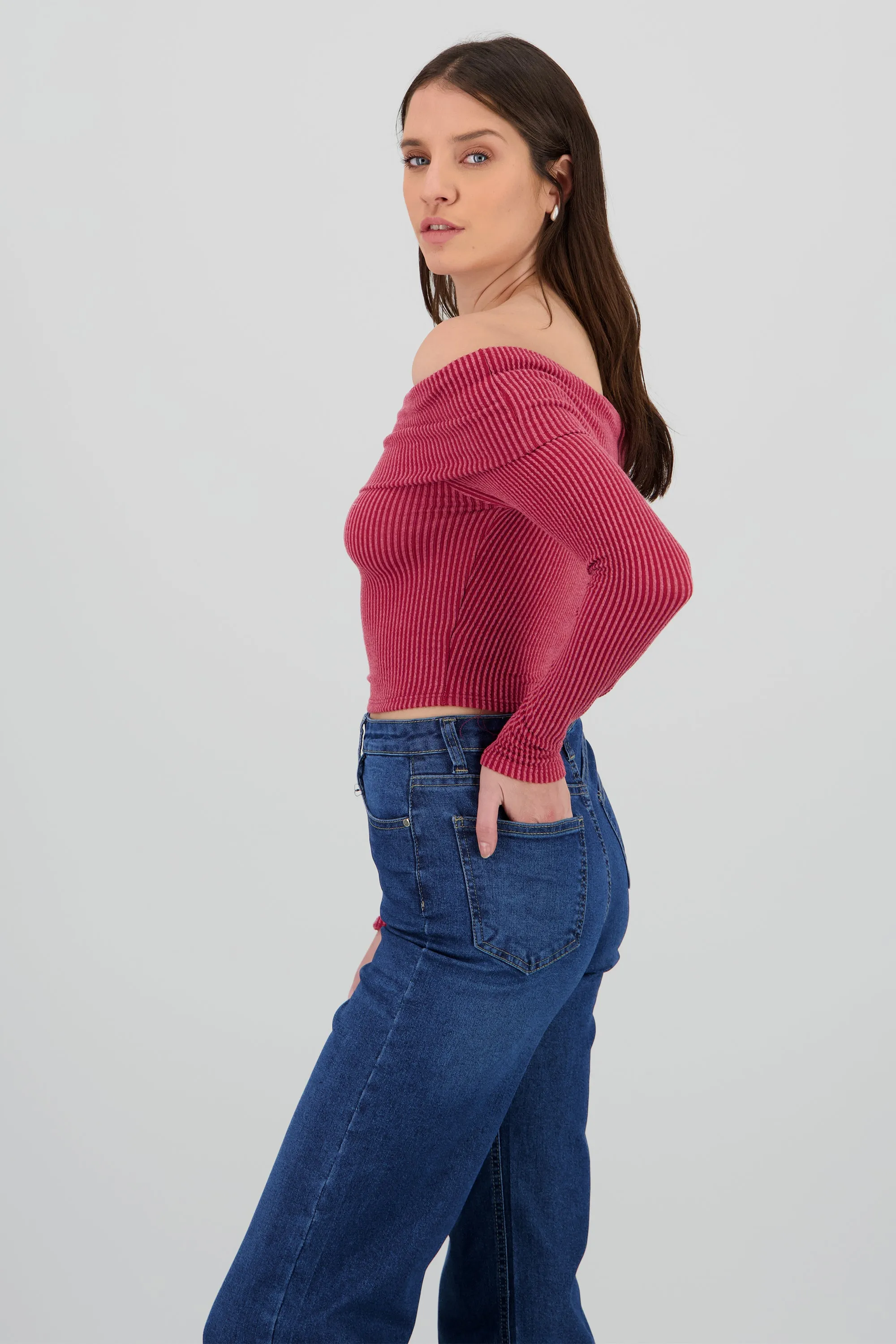 Top Sin Hombros Textura Rib sold by Shasa product image thumbnail 3