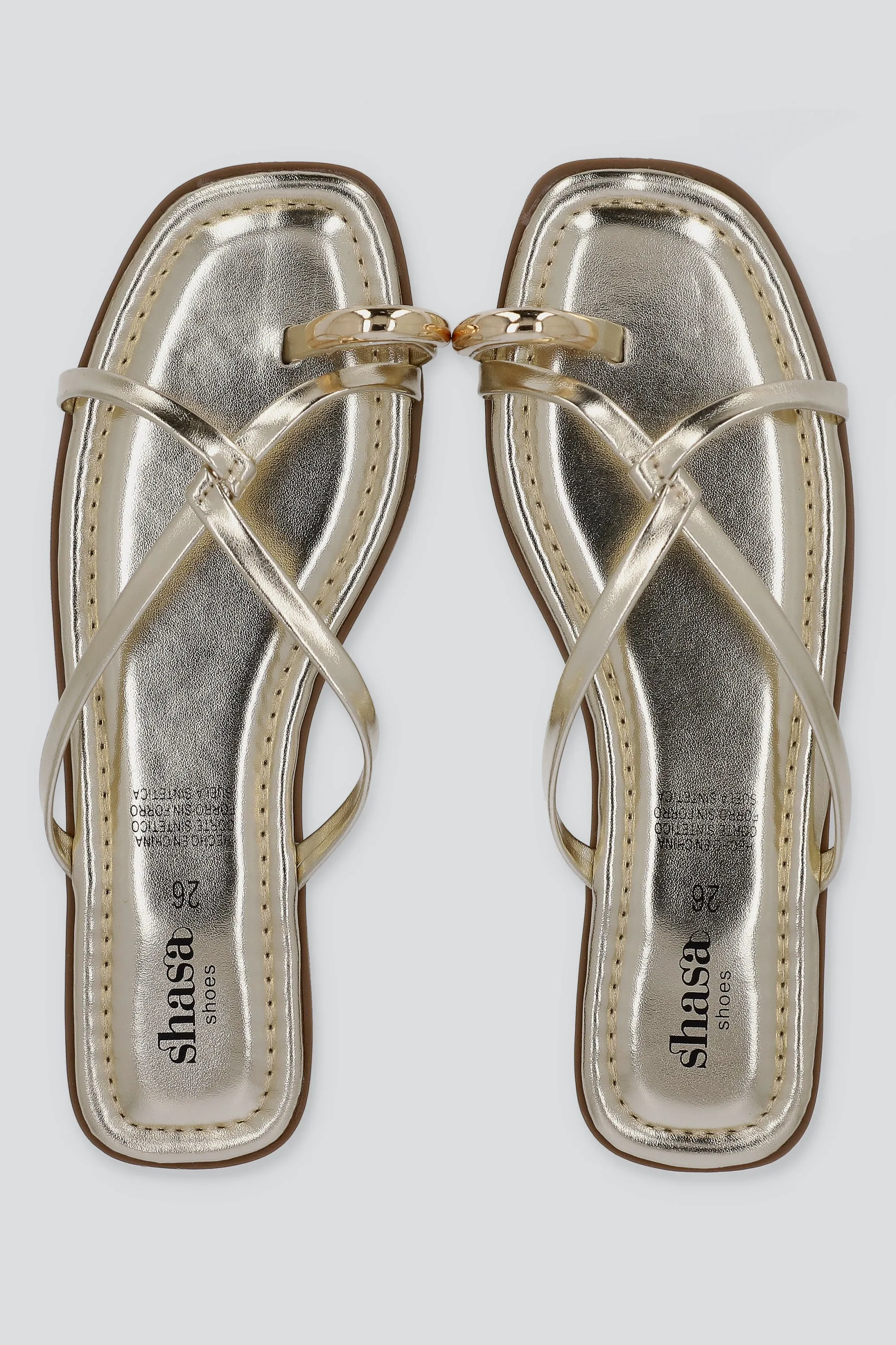 Sandalia tiras delgadas metálicas detalle dedo sold by Shasa product image thumbnail 4