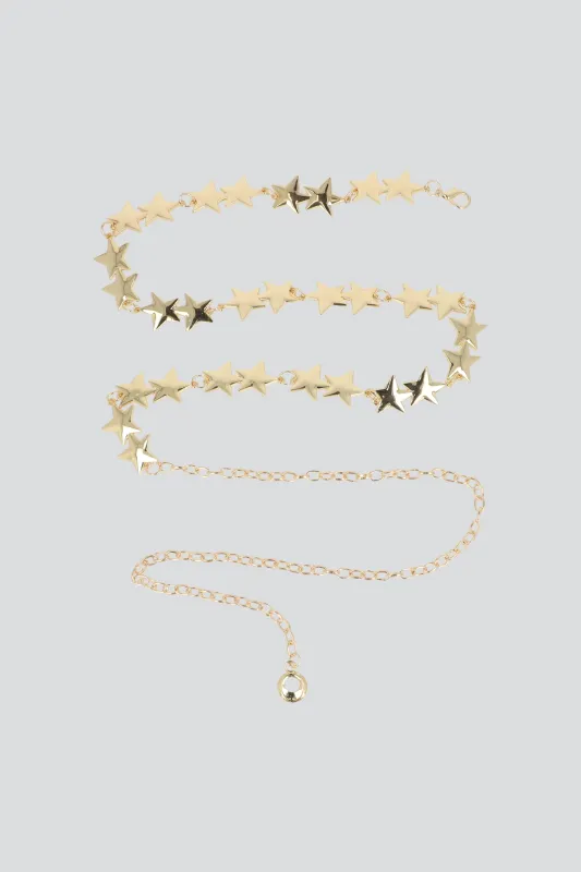 Cinturon cadena estrellas sold by Shasa