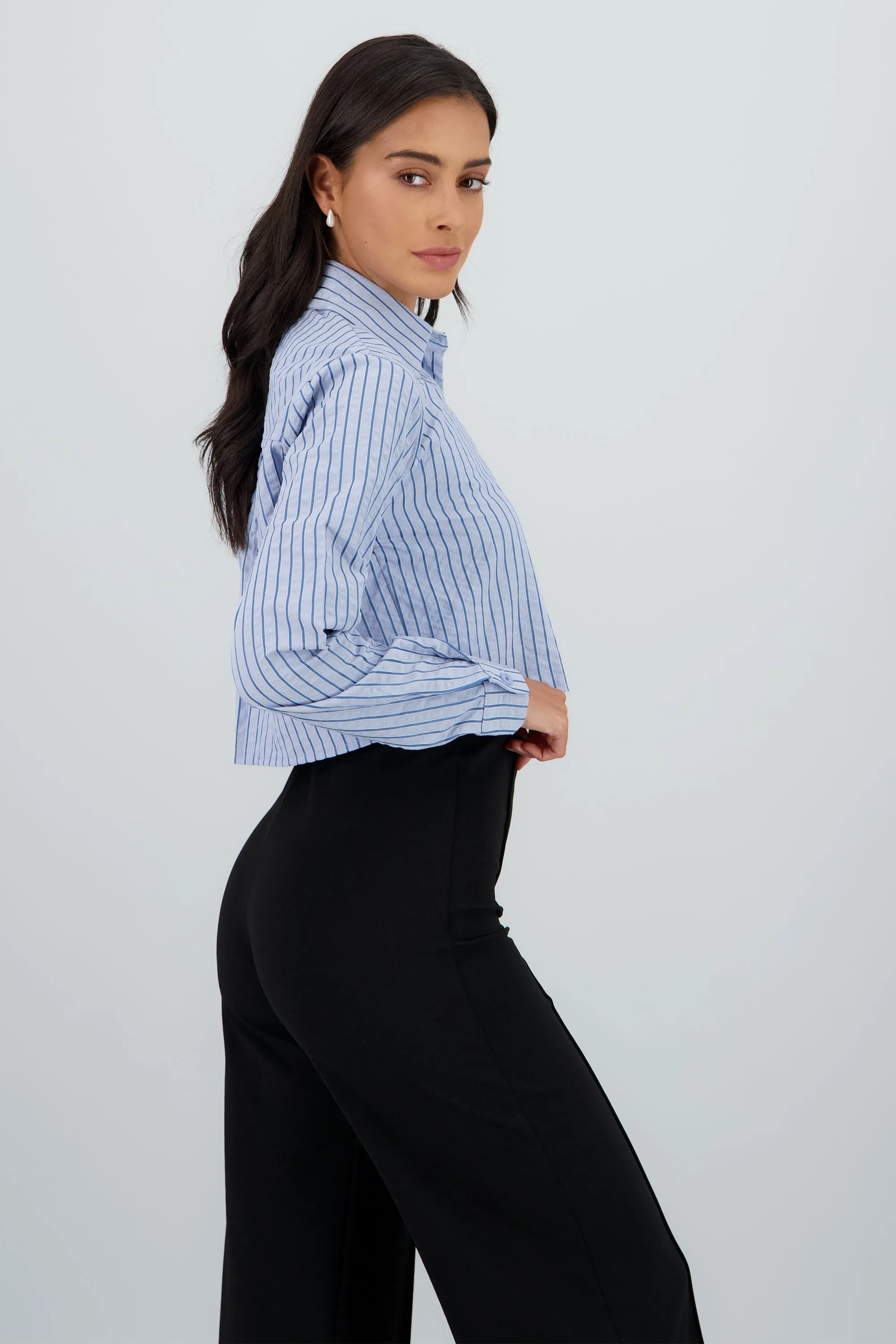 Camisa crop rayas sold by Shasa product image thumbnail 3