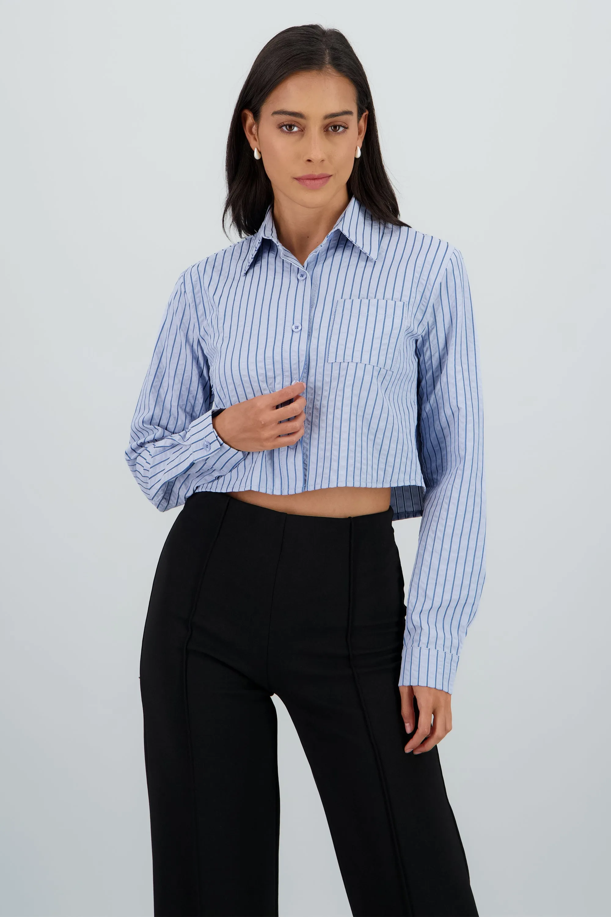 Camisa crop rayas sold by Shasa product image thumbnail 2