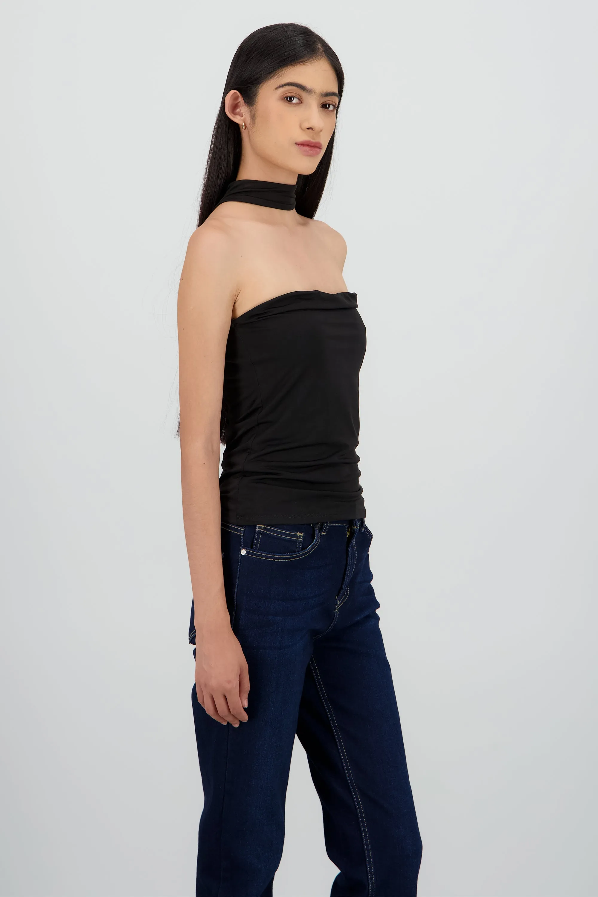 Top tubo detalle cuello licra sold by Shasa product image thumbnail 3